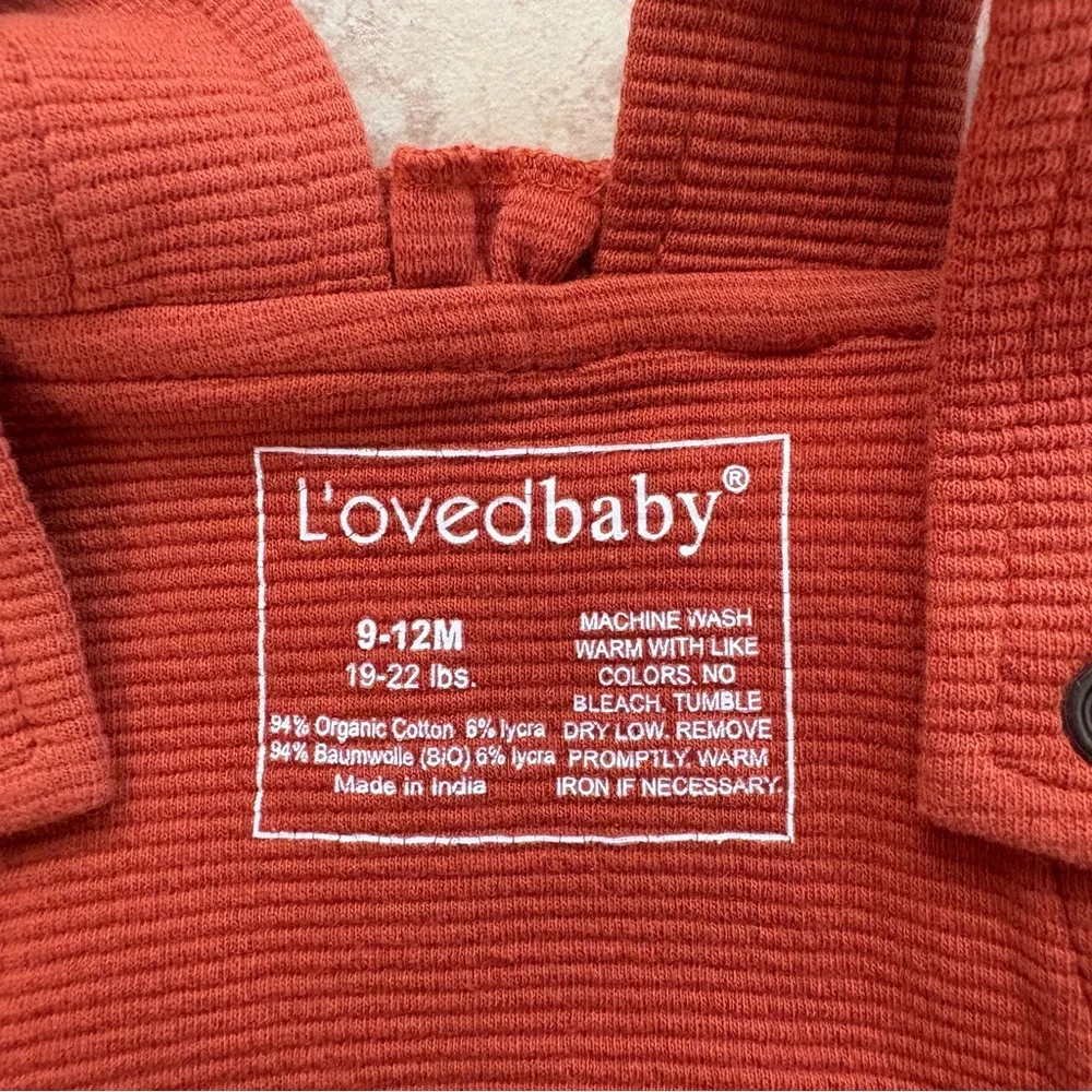 L’ovedbaby Overalls Corduroy Ruffle Overalls burnt Orange 9-12M Loved Baby